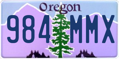 OR license plate 984MMX