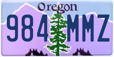 OR license plate 984MMZ