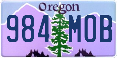 OR license plate 984MOB