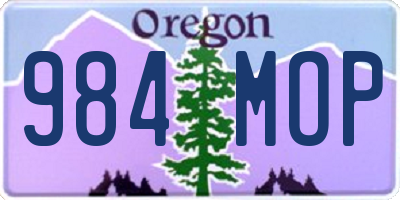 OR license plate 984MOP