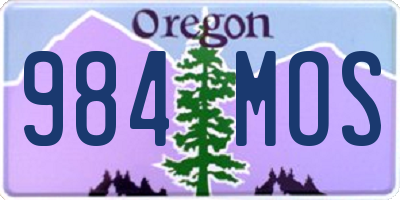 OR license plate 984MOS