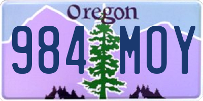 OR license plate 984MOY