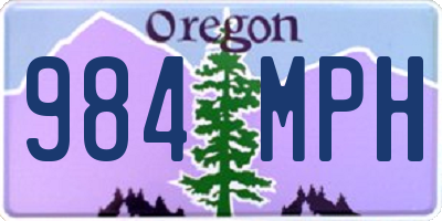 OR license plate 984MPH