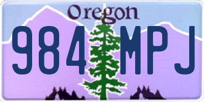 OR license plate 984MPJ