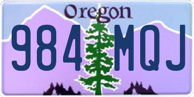 OR license plate 984MQJ
