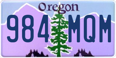 OR license plate 984MQM