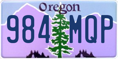 OR license plate 984MQP