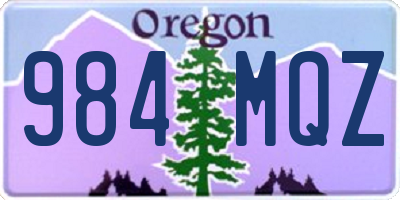 OR license plate 984MQZ