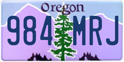 OR license plate 984MRJ