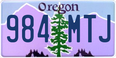 OR license plate 984MTJ