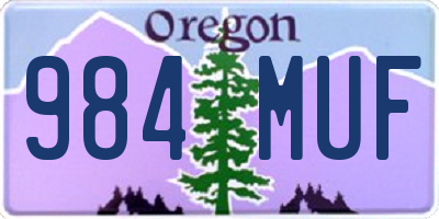 OR license plate 984MUF