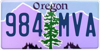 OR license plate 984MVA