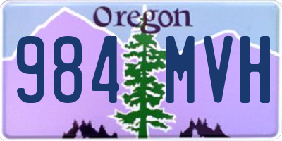 OR license plate 984MVH