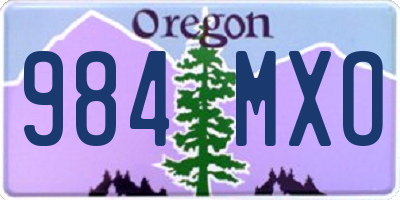 OR license plate 984MXO
