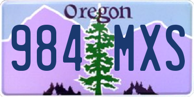 OR license plate 984MXS