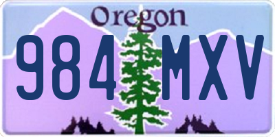 OR license plate 984MXV