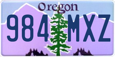 OR license plate 984MXZ
