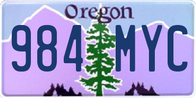 OR license plate 984MYC