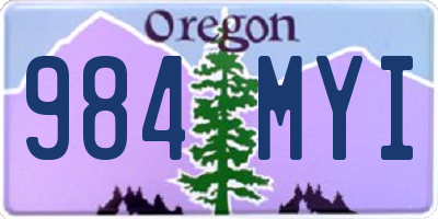 OR license plate 984MYI