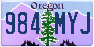 OR license plate 984MYJ