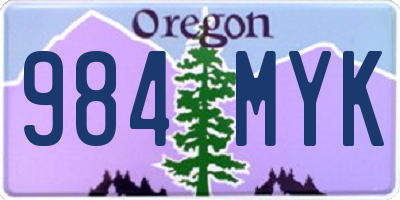 OR license plate 984MYK