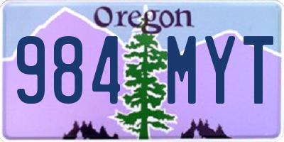 OR license plate 984MYT