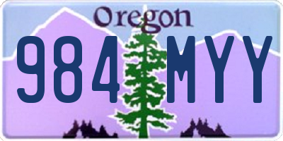 OR license plate 984MYY