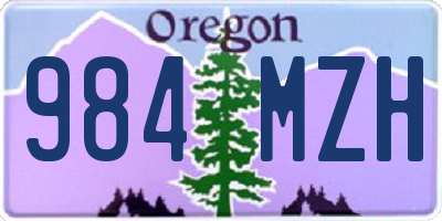 OR license plate 984MZH
