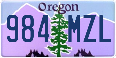 OR license plate 984MZL