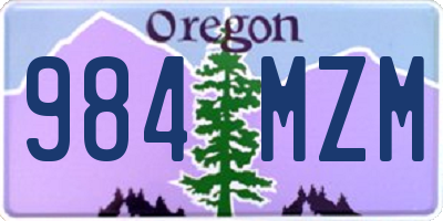 OR license plate 984MZM