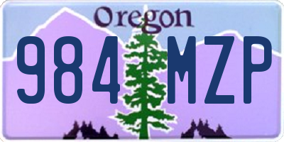 OR license plate 984MZP