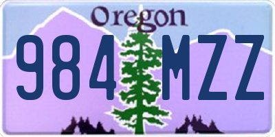OR license plate 984MZZ
