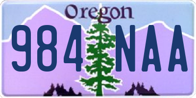 OR license plate 984NAA
