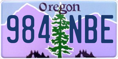 OR license plate 984NBE
