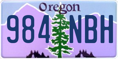 OR license plate 984NBH