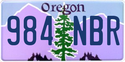 OR license plate 984NBR