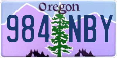 OR license plate 984NBY