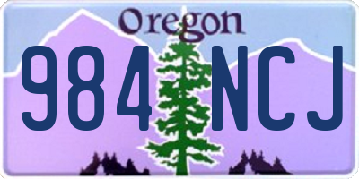 OR license plate 984NCJ