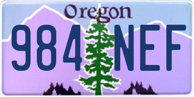 OR license plate 984NEF