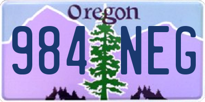 OR license plate 984NEG