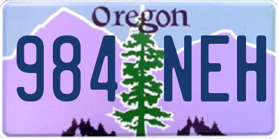 OR license plate 984NEH