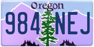 OR license plate 984NEJ