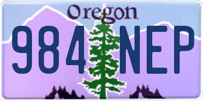 OR license plate 984NEP