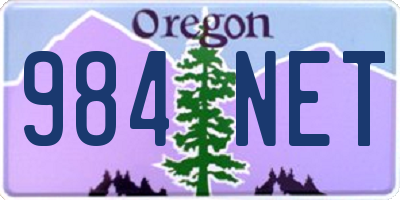 OR license plate 984NET