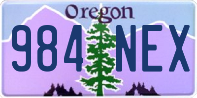 OR license plate 984NEX