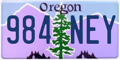 OR license plate 984NEY