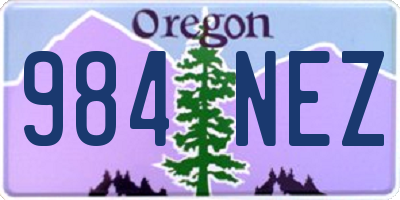 OR license plate 984NEZ