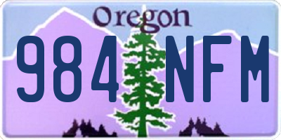 OR license plate 984NFM
