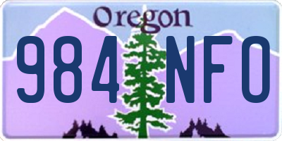 OR license plate 984NFO