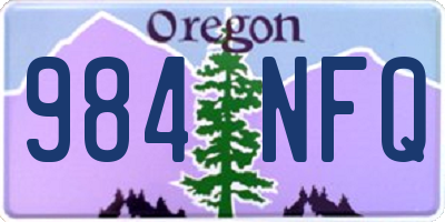 OR license plate 984NFQ